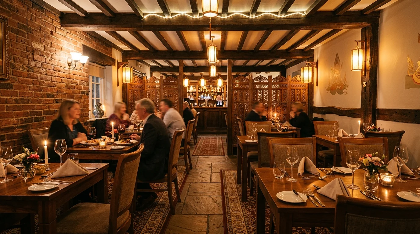 Welcoming dining room interior at Thai Vintage Whitchurch Shropshire