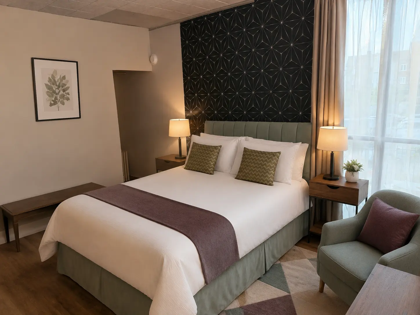 Vintage King Room with garden outlook at The Old Mill Whitchurch